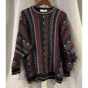Florence Tricot Sweater Coogi Style Size Large 3D Knit